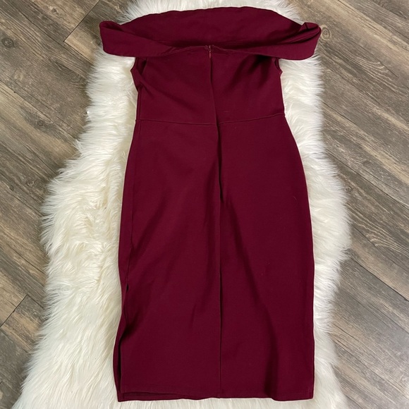 Lulus Maroon body con dress - Picture 5 of 8